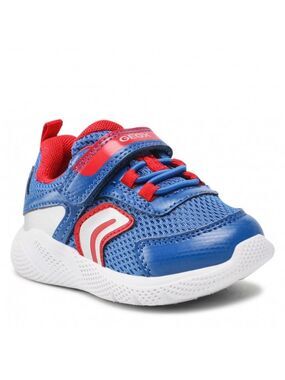 Size 7 Toddler Geox Kids Blue and Red Sneakers